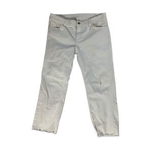 Burberry London Jeans Distressed Cropped White Size 32 Waist (measured)